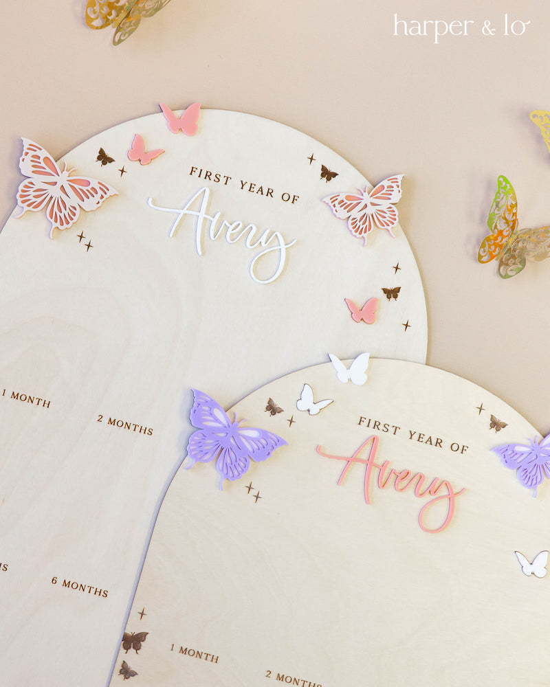 My First Year Photo Sign | Luxe Butterfly