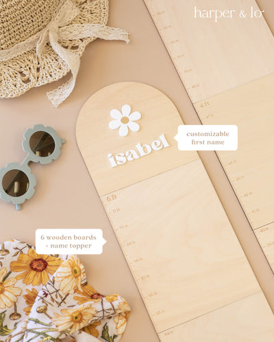 Personalized Wooden Growth Chart | Daisy