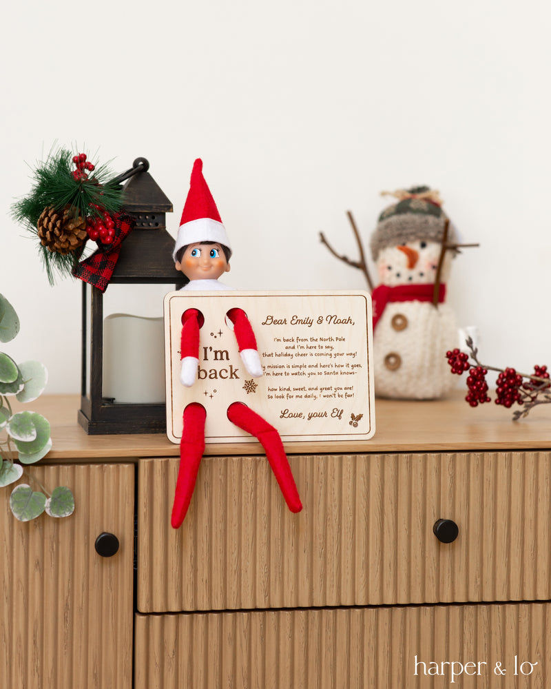 Holiday Decor | Personalized Elf on the Shelf Postcard