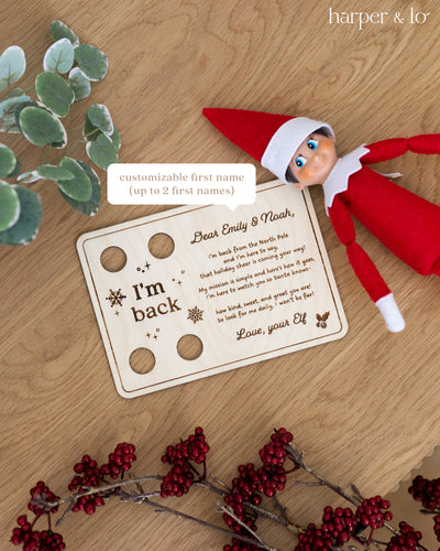 Holiday Decor | Personalized Elf on the Shelf Postcard