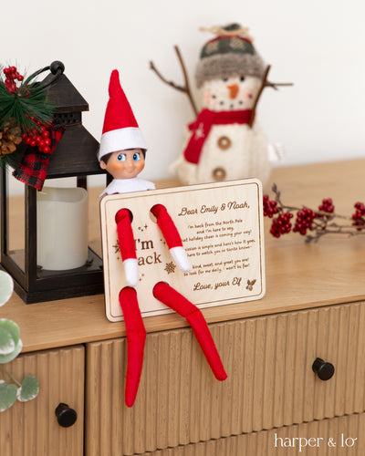 Holiday Decor | Personalized Elf on the Shelf Postcard