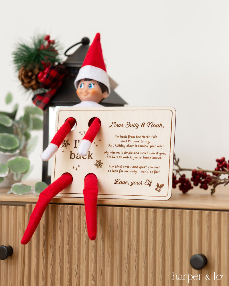 Holiday Decor | Personalized Elf on the Shelf Postcard