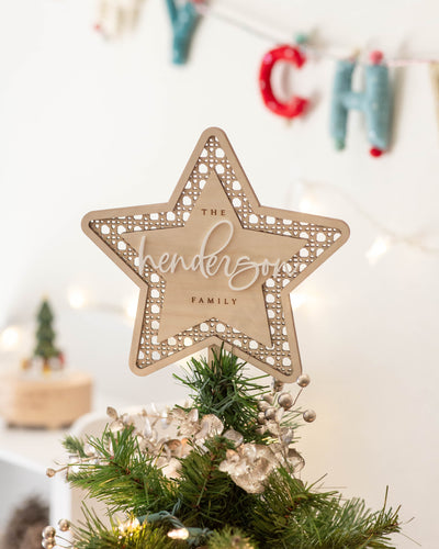 Holiday Decor | Personalized Christmas Tree Topper