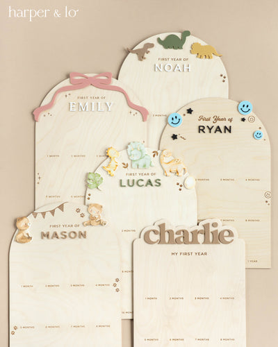 My First Year Photo Sign | Block Letters | Arched – Harper and Lo