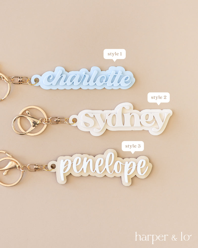 Custom Name Acrylic Keychain | Version B