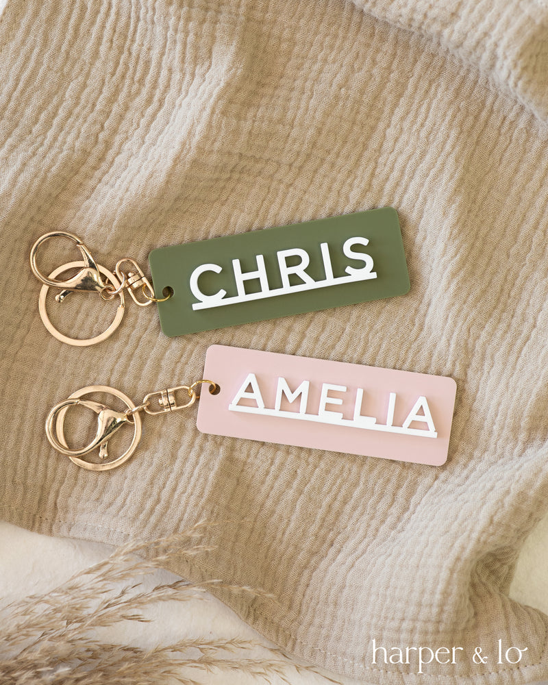 Custom Name Acrylic Keychain | Tag