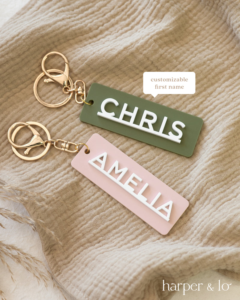 Custom Name Acrylic Keychain | Tag