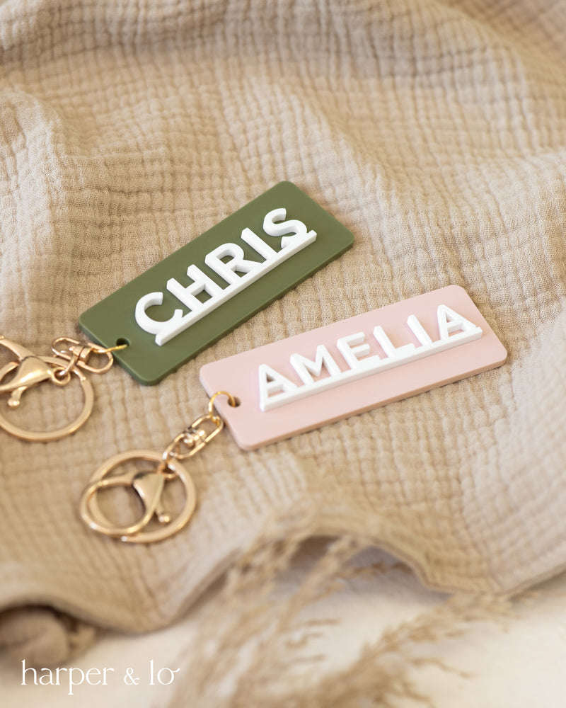 Custom Name Acrylic Keychain | Tag