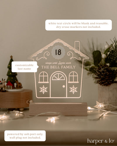 Christmas Countdown LED Light | Gingerbread House