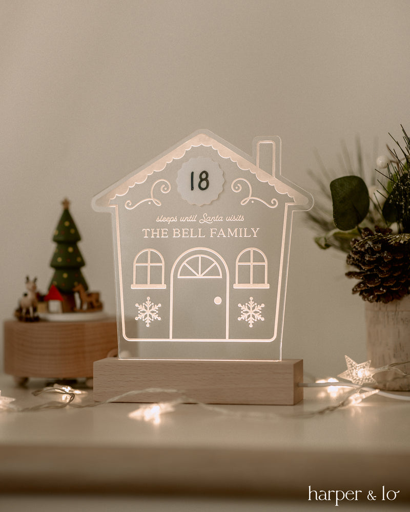 Christmas Countdown LED Light | Gingerbread House