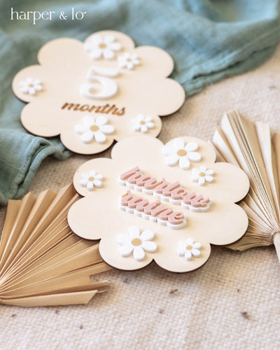 3D Boho Daisy | Interchangeable Milestone Cards