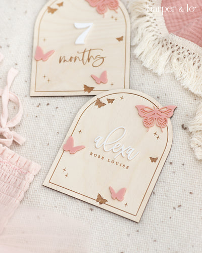 Arched Butterfly | Interchangeable Milestone Cards