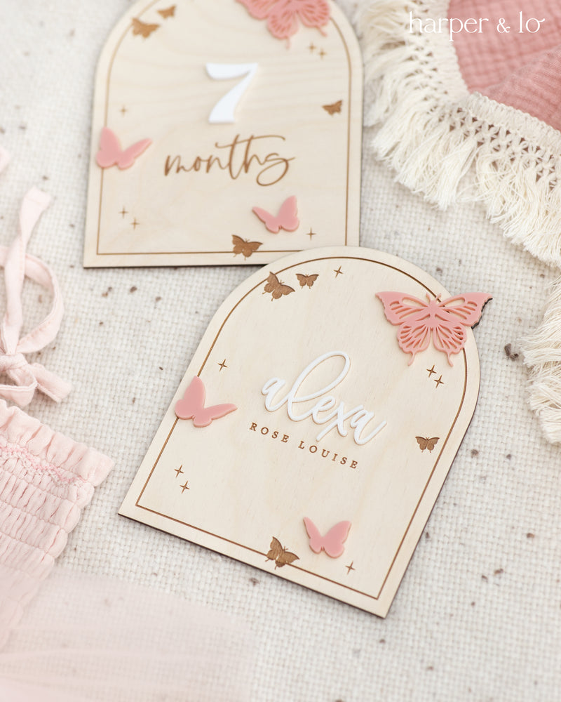 Arched Butterfly | Interchangeable Milestone Cards