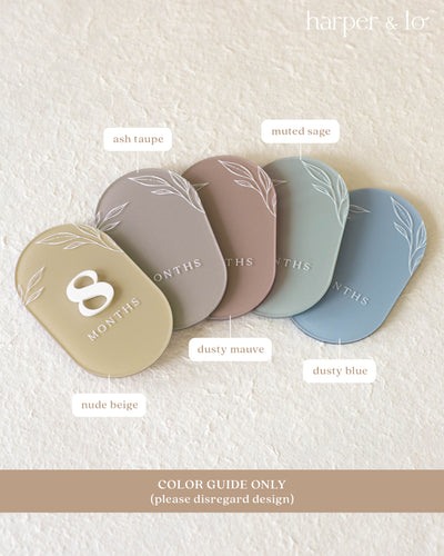 Lace Ribbon Oval Acrylic | Interchangeable Milestone Cards