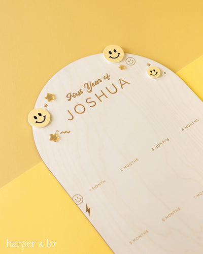 My First Year Photo Sign | One Happy Dude | Arched