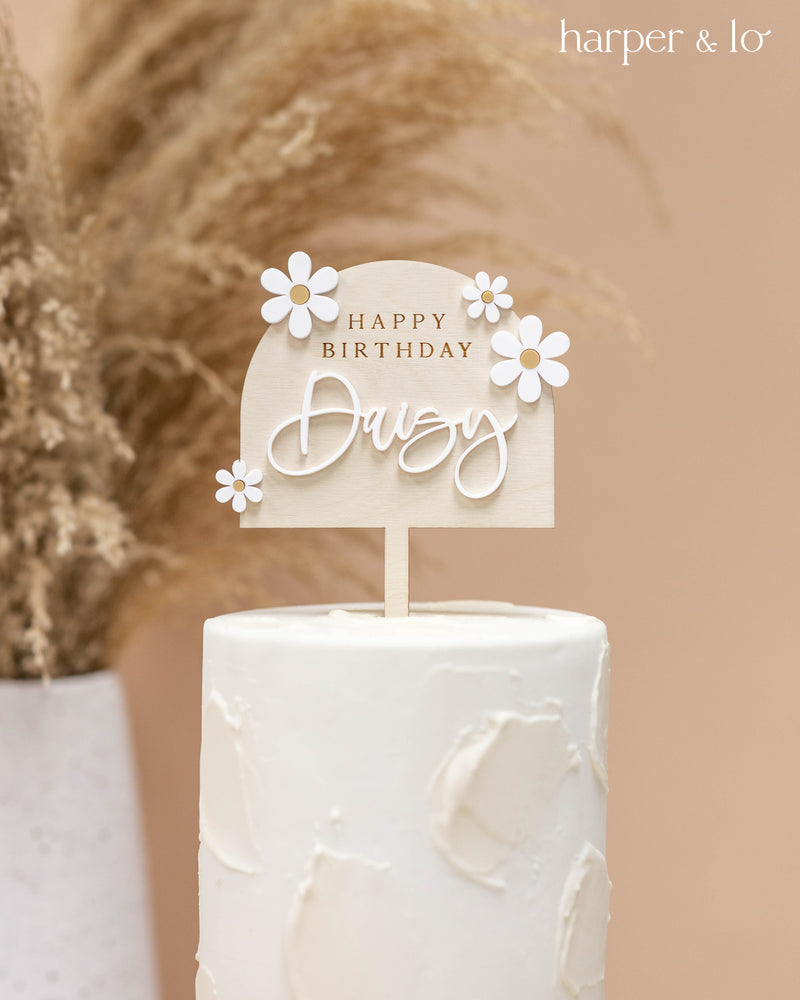 Cake Topper | Arched | Daisy