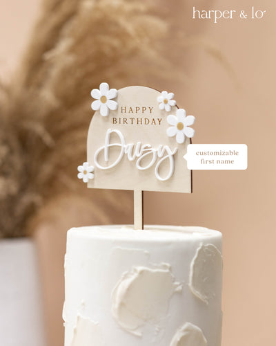 Cake Topper | Arched | Daisy