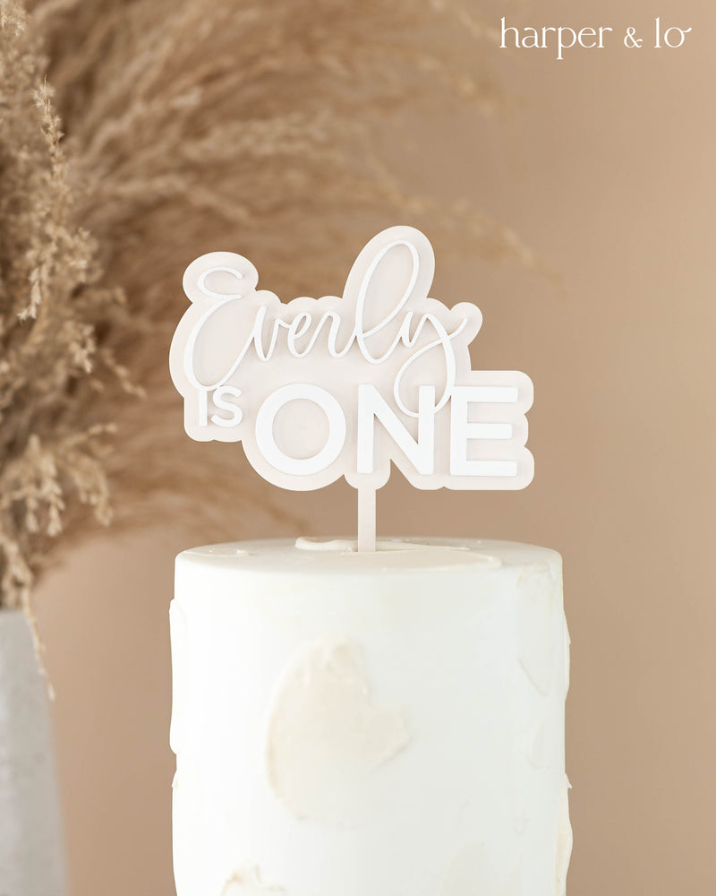 Cake Topper | Custom Name & Age | Acrylic