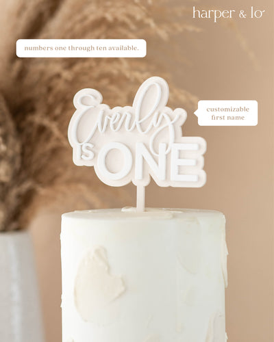 Cake Topper | Custom Name & Age | Acrylic