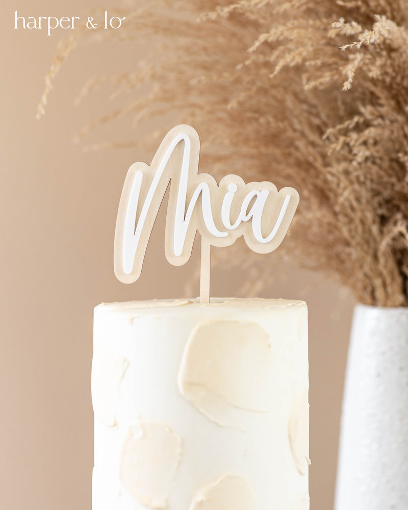 Cake Topper | Boho Custom Name