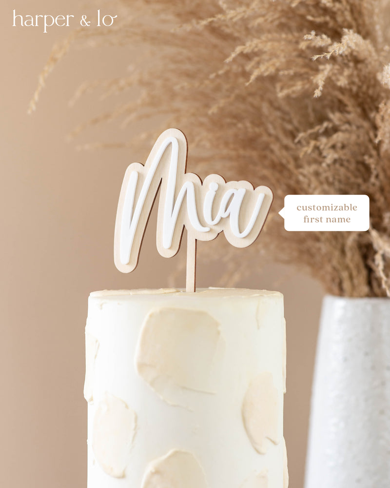 Cake Topper | Boho Custom Name