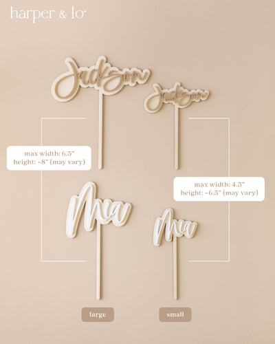 Cake Topper | Boho Custom Name