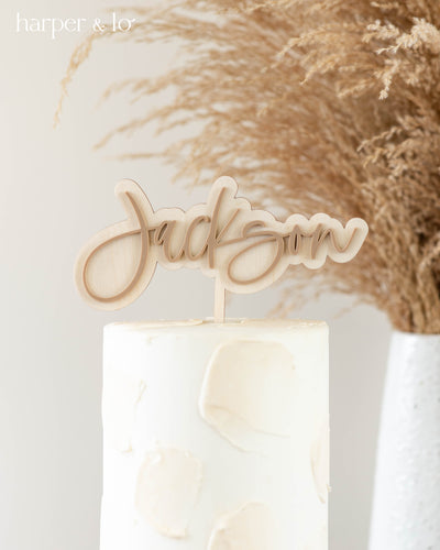 Cake Topper | Boho Custom Name