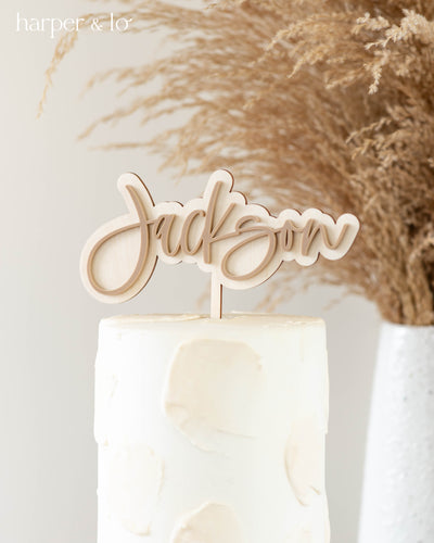 Cake Topper | Boho Custom Name