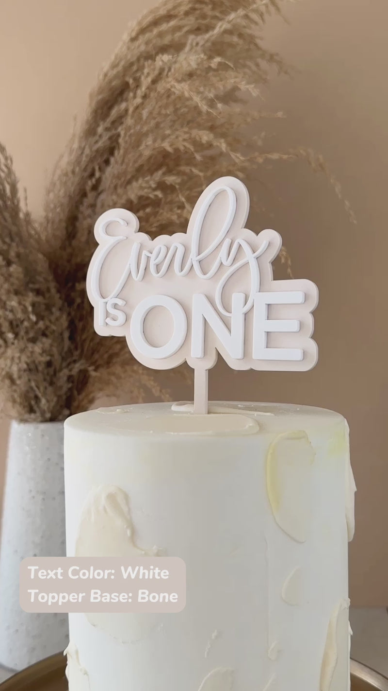 Cake Topper | Custom Name & Age | Acrylic