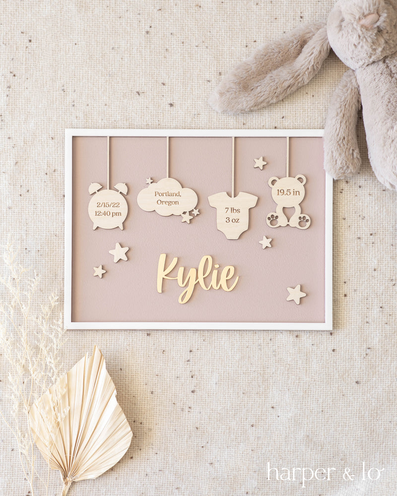 Birth Announcement Frame Sign