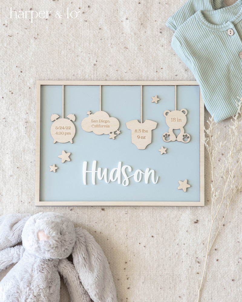 Birth Announcement Frame Sign