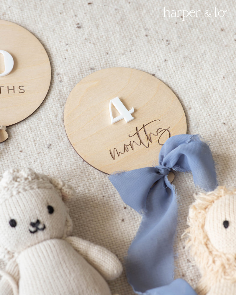 Wooden Milestone Card | Hot Air Balloon