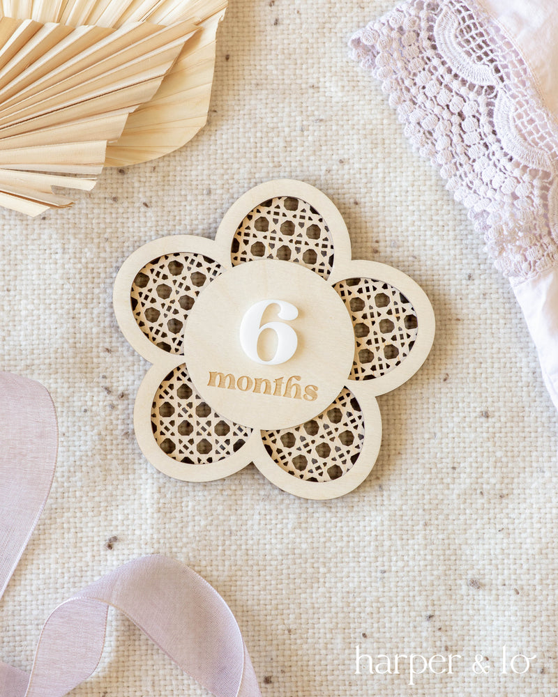 Flower Lattice | Interchangeable Milestone Cards