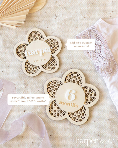 Flower Lattice | Interchangeable Milestone Cards