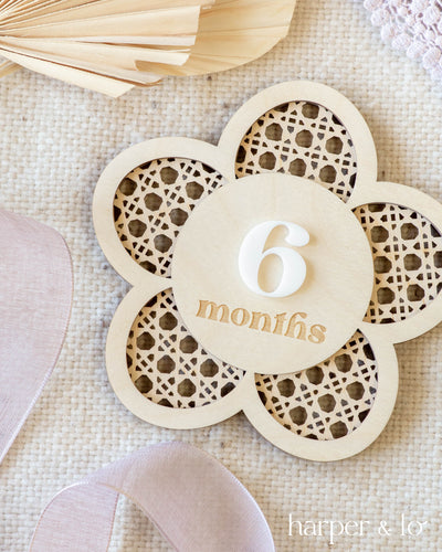 Flower Lattice | Interchangeable Milestone Cards