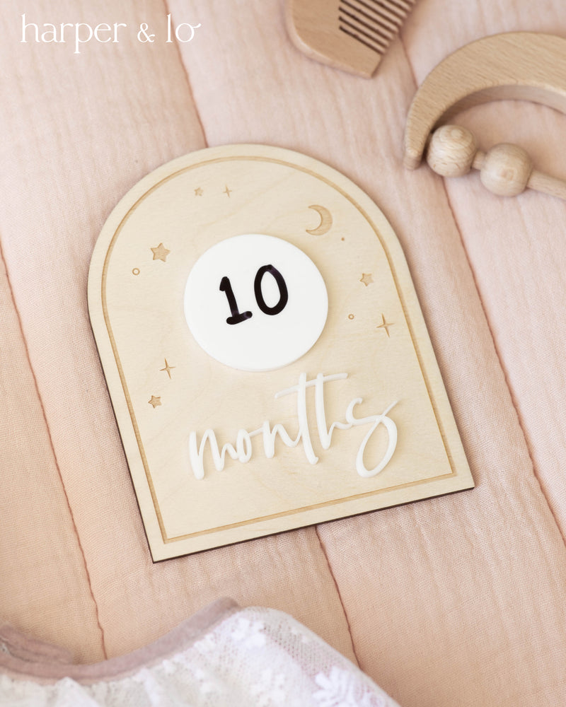 Arched Starry Night Milestone Cards