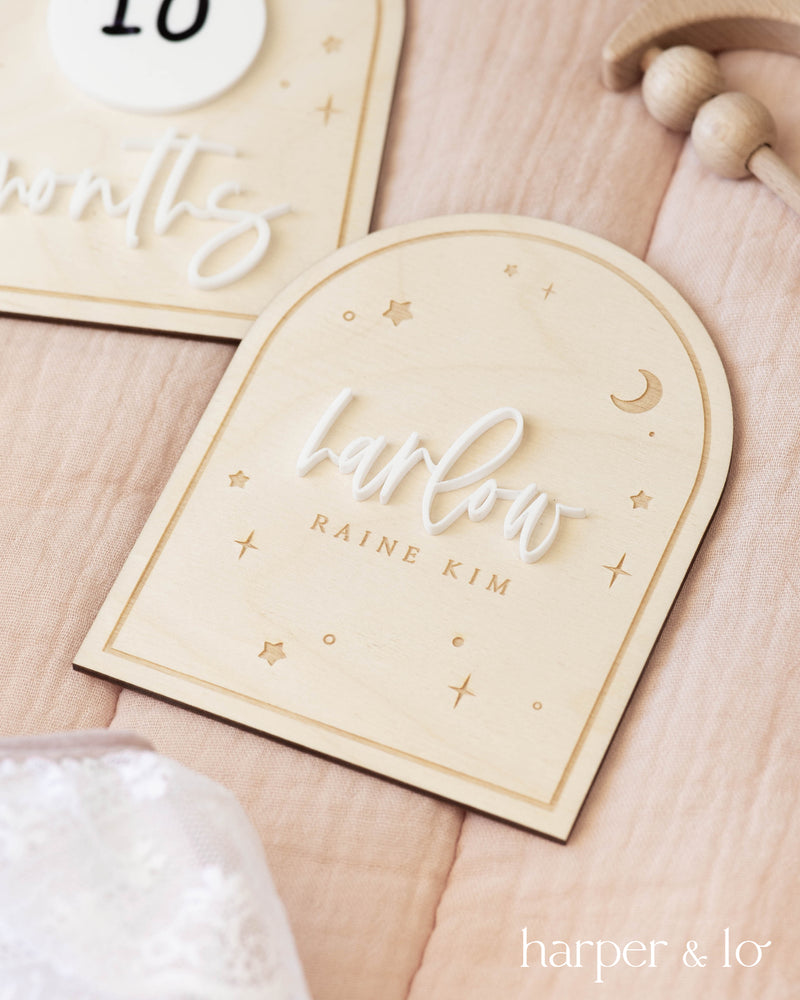 Arched Starry Night Milestone Cards