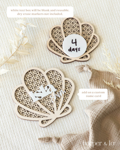 Lattice Milestone Card | Seashell