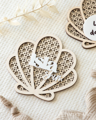 Lattice Milestone Card | Seashell