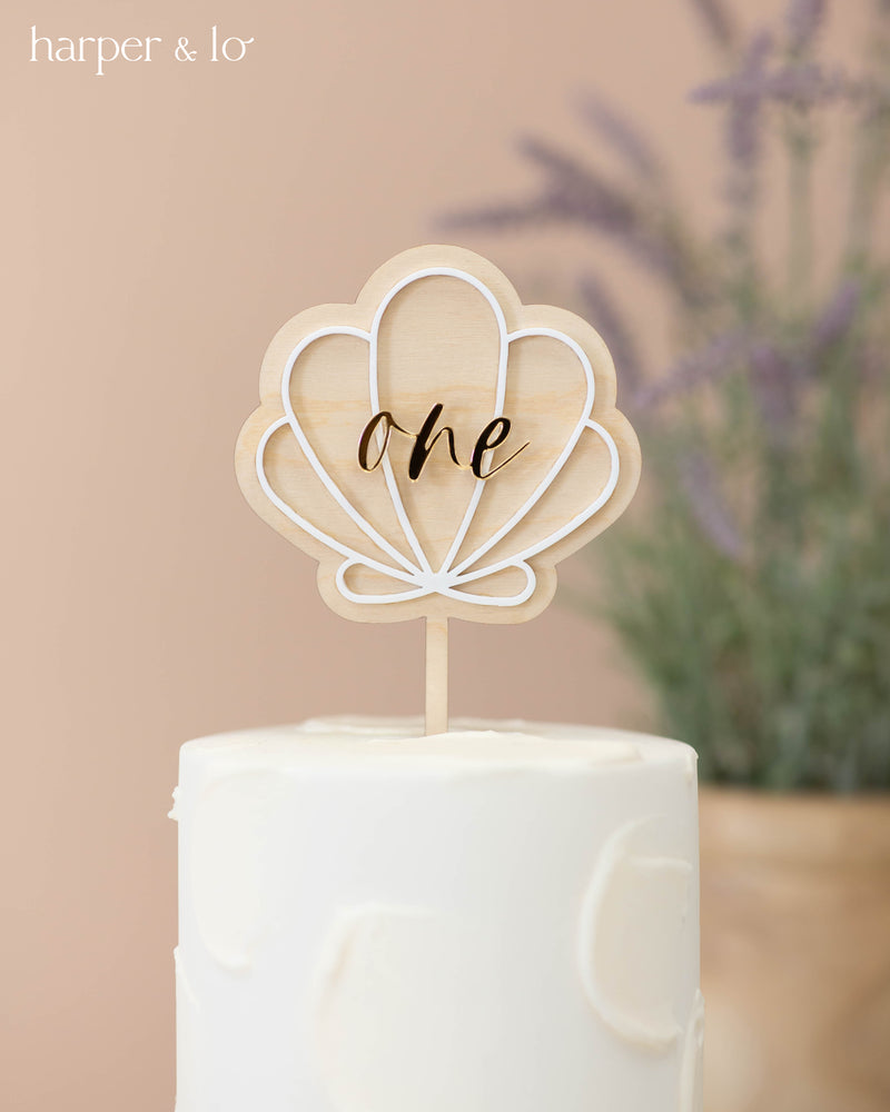 Cake Toppers | Seashell | Wood