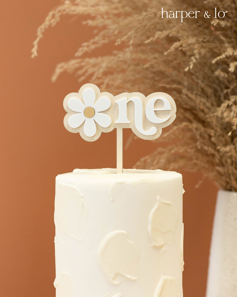 Cake Topper | Boho Daisy Number